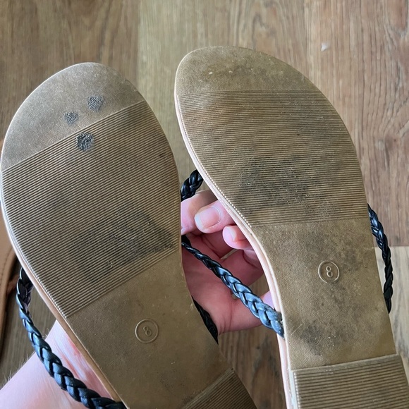 Charlotte Russe Black and Tan Braided Sandals - Picture 2 of 2
